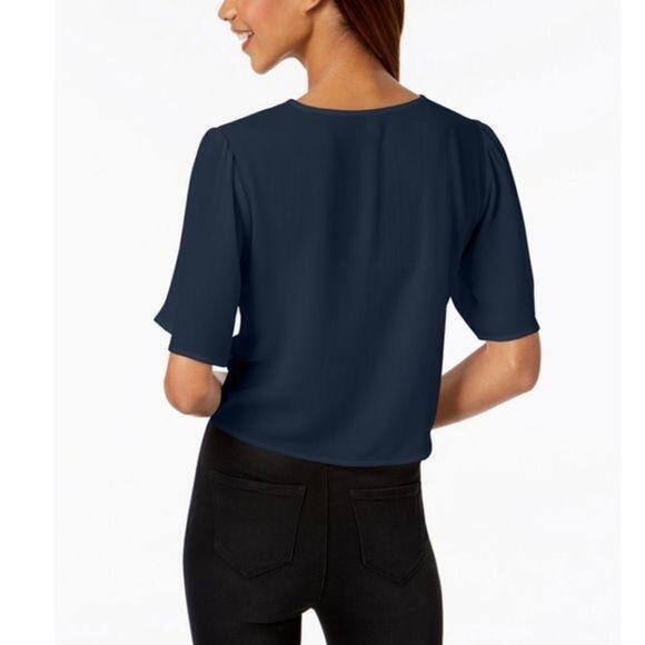 GYPSIES & MOONDUST Buttoned Tie-Front Camp Shirt - Picture 2 of 2